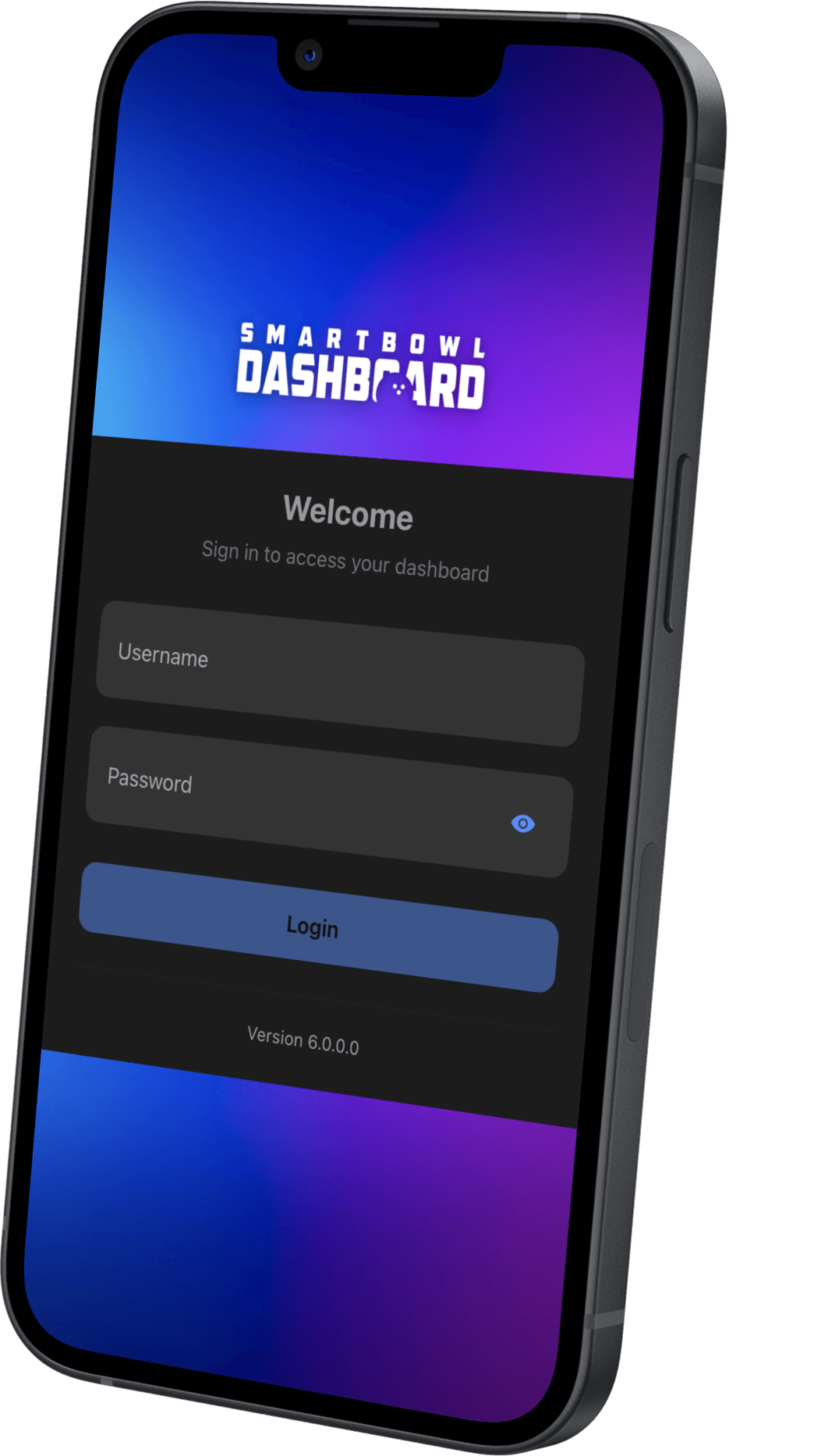 SmartBowl Remote Control secure login page with two-factor authentication
